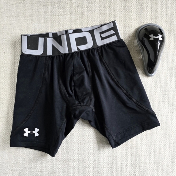 UNDER ARMOUR Diamond Sliding Shorts Baseball COMPRESSION Black Cup Youth Small - Picture 6 of 6